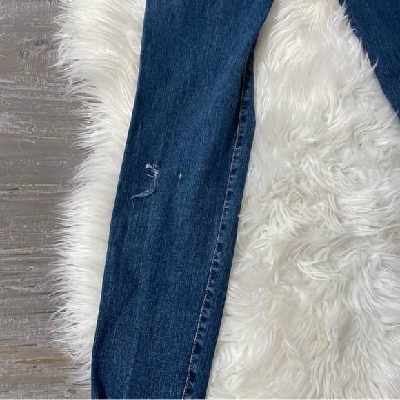 KanCan Cora Mid Rise Super Skinny Jeans Dark Wash Distressed Women’s Size 9/28 - Picture 13 of 13